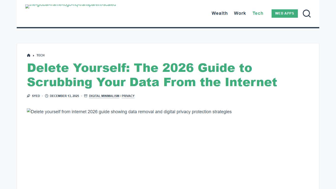 How to Delete Yourself From the Internet (2026 Step-by-Step)